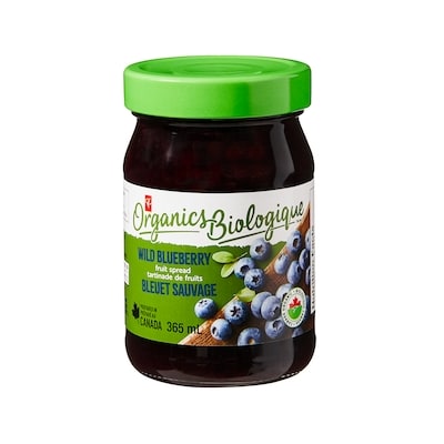PC Organics Organics Wild Blueberry Fruit Spread 365 ml, $1.50/100ml
