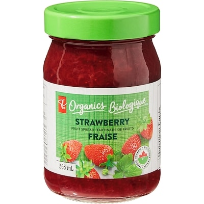 PC Biologique Tartinade de fruits à la fraise Biologique 365 ml, 1,50 $/100ml