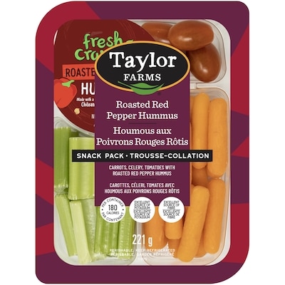 null Roasted Red Pepper Hummus Snack Tray 221 g, $1.81/100g