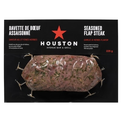 Houston Avenue Bar & Grill Seasoned Flap Steak, Garlic Herb 225 g, $5.33/100g