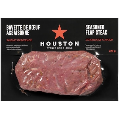 Houston Avenue Bar & Grill Seasoned Flap Steak, Steakhouse Flavour 225 g, $5.33/100g