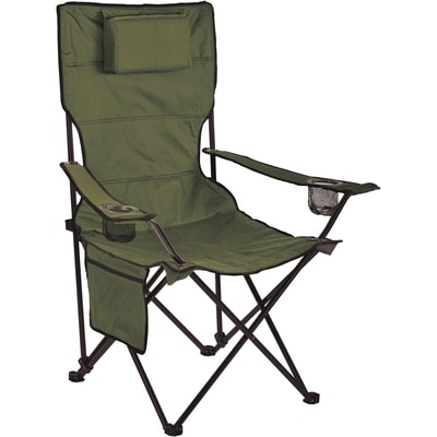 Everyday Essentials High Back Camping Chair with Pillow - Olive 1 ea, $25.00/1ea