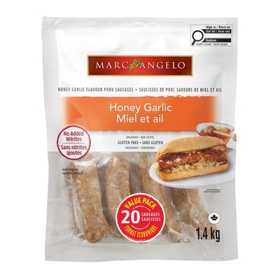 Marcangelo Honey Garlic Flavour Pork Sausages Value Pack 1.4 kg, $1.07/100g
