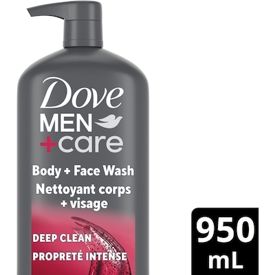 Dove Men+Care Nettoyant Corps + Visage Exfoliant Deep Clean pour homme 950 ml, 1,79 $/100ml