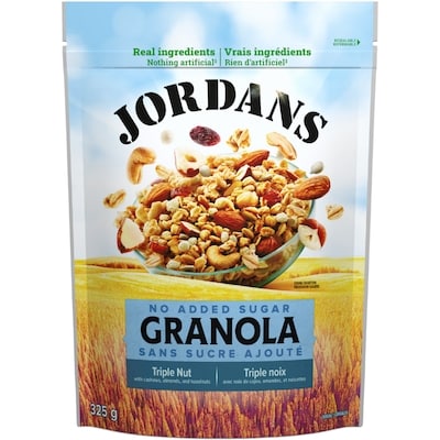 Jordans No Added Sugar Triple Nut Granola 325 g, $2.30/100g