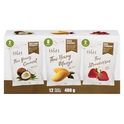 Dried Fruit Variety Pack, Coconut, Mango & Strawberry 12-Pack