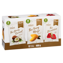Healtly and Happy Dried Fruit Variety Pack, Coconut, Mango
