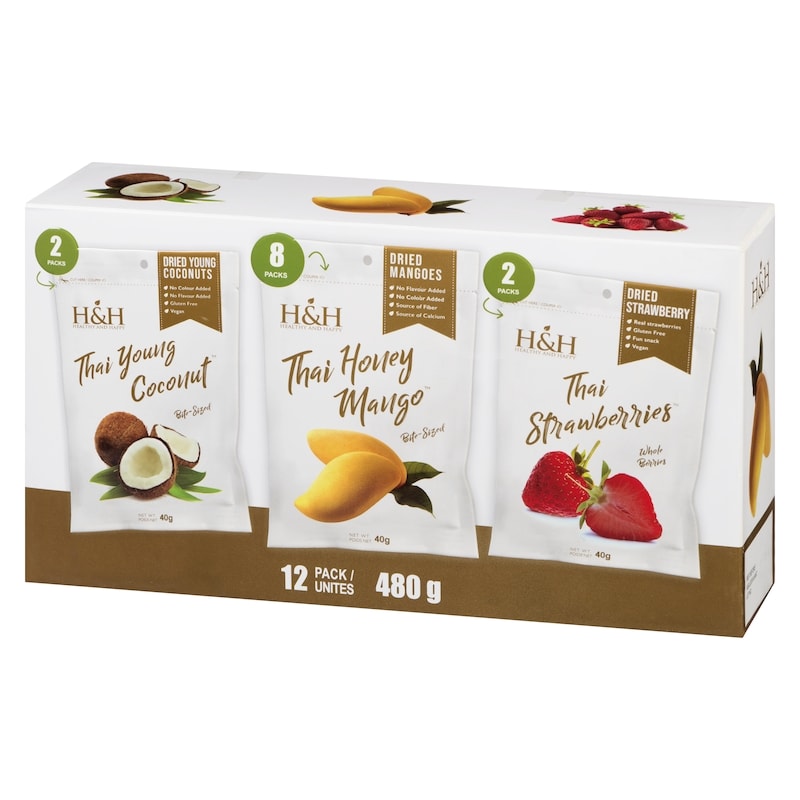 Dried Fruit Variety Pack, Coconut, Mango & Strawberry 12-Pack