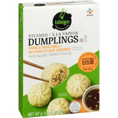 Dumplings à la vapeur au porc et aux légumes