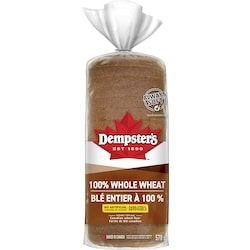 Dempster 100% Whole Wheat Bread 570 g, $0.88/100g