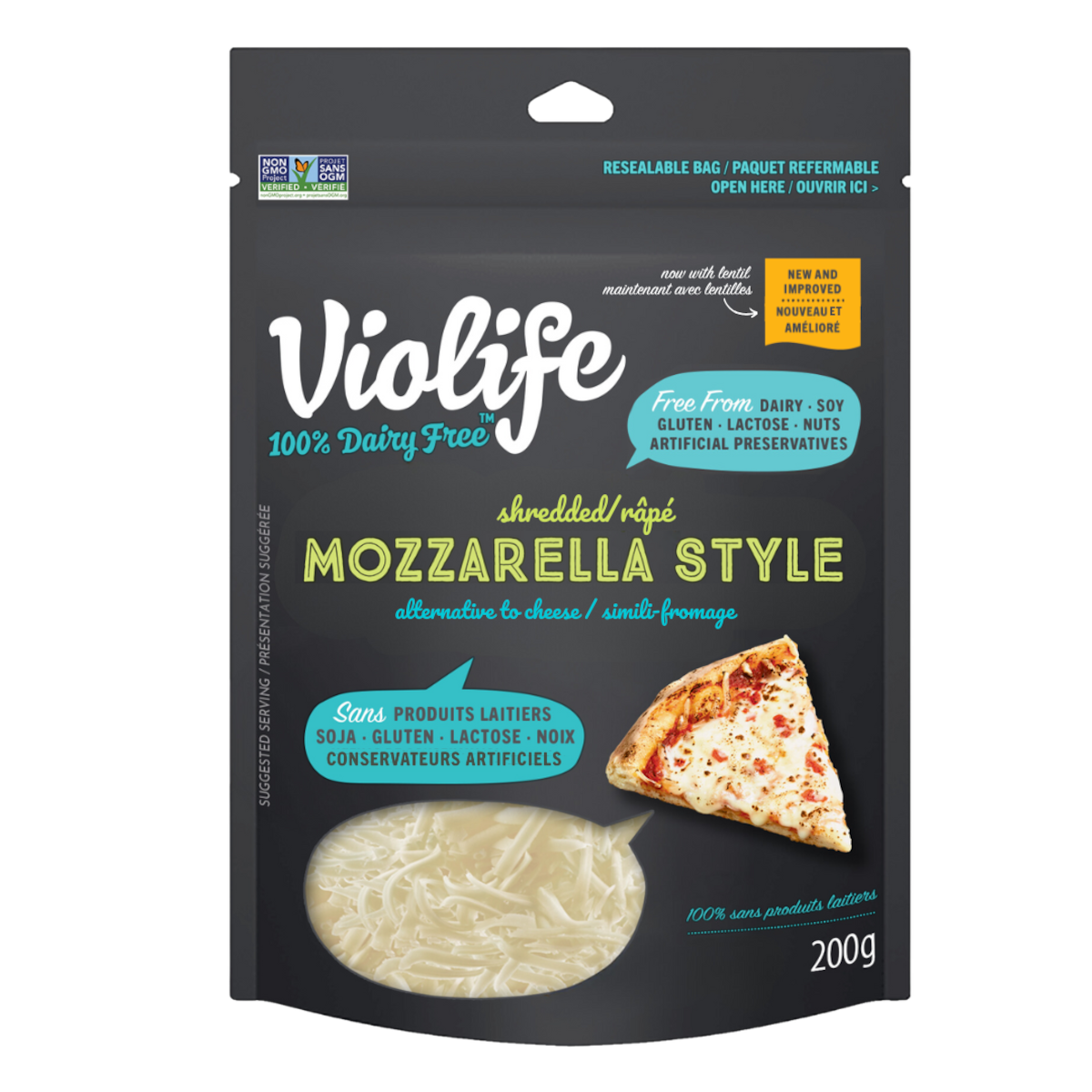 Violife Dairy Free Mozzarella Cheese Shreds 200 g, $2.75/100g