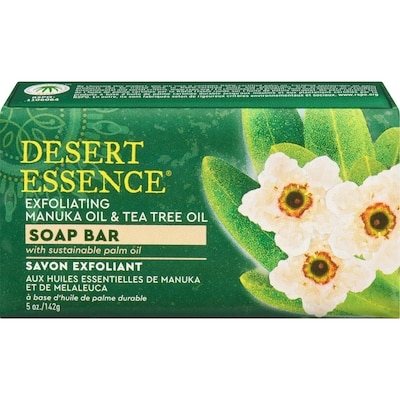 Desert Essence Soap Bar Exfoliating Manuka Oil & Tea Tree Oil 142 g, $4.22/100g