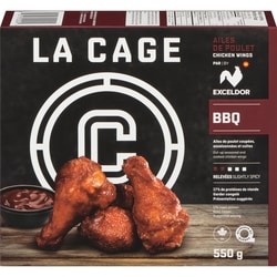 La Cage Chicken Wings BBQ 550 g, $1.63/100g