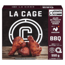 La Cage Chicken Wings BBQ 550 g, $1.63/100g