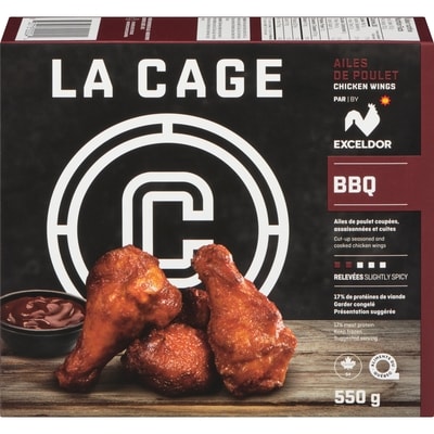 La Cage Ailes de poulet BBQ 550 g, 2,91 $/100g