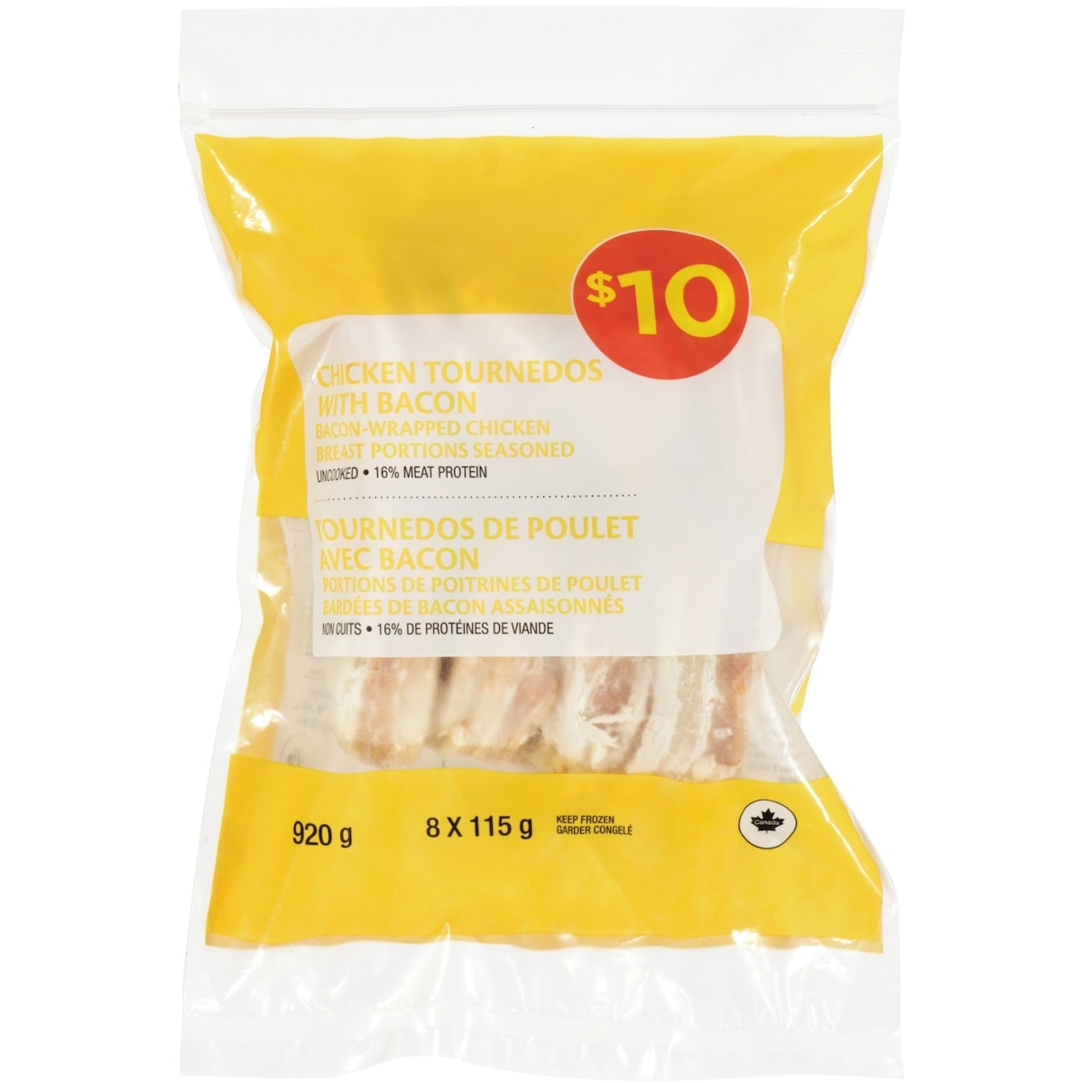null Tournedos de poulet  904 g, 1,11 $/100g
