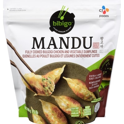 Bibigo Mandu quenelles au poulet bulgogi et légumes entièrement cuites 680 g, 1,62 $/100g