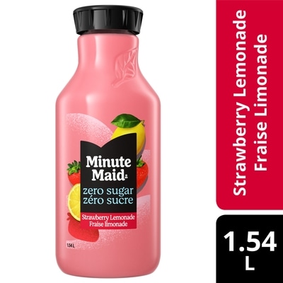 Minute Maid Zero Sugar Strawberry Lemonade Bottle 1.54 l, $0.32/100ml