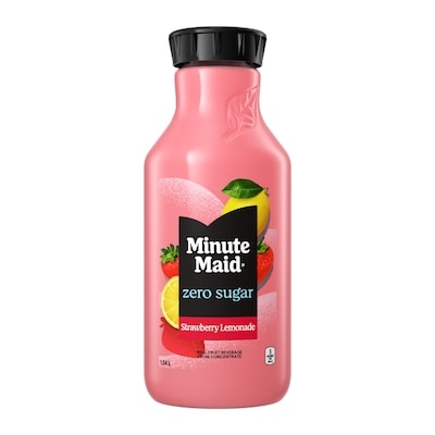 Minute Maid Zero Sugar Strawberry Lemonade Bottle 1.54 l, $0.32/100ml