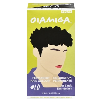 Oiamiga Coloration permanente #1.0 noir de jais 130 ml, 15,38 $/100ml