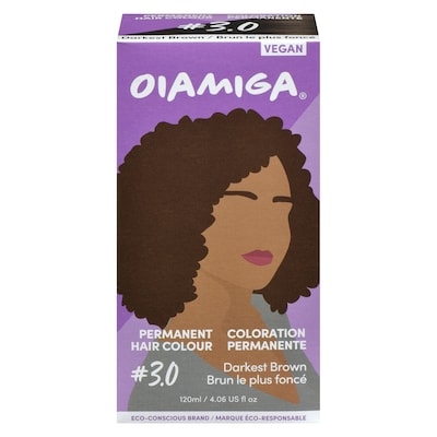 Oiamiga Coloration permanente #3.0 brun le plus foncé 130 ml, 15,38 $/100ml