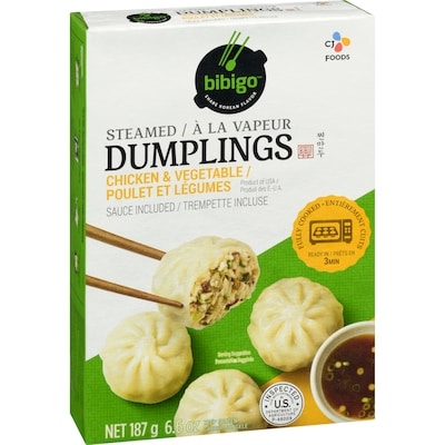Dumplings à la vapeur poulet et légumes