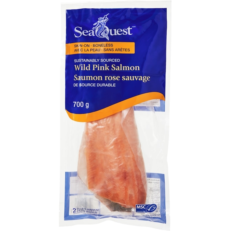 Wild Pink Salmon Fillet, Skin-On Boneless