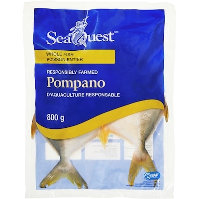 SeaQuest Pompano entier 800 g, 1,22 $/100g