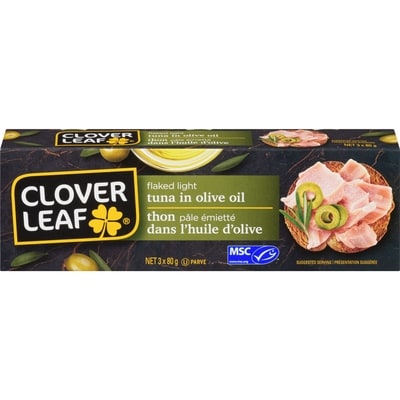 Clover Leaf Flaked Light Tuna In Olive Oil 240 g, $2.71/100g