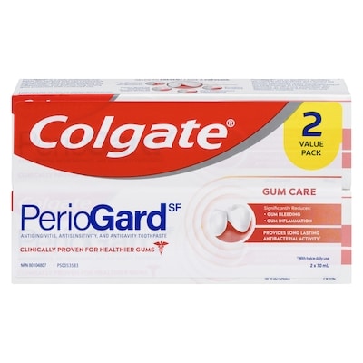 Colgate Periogard Sf Antigingivitis, Antisensitivity, And Anticavity Toothpaste Gum Care Value Pack 70 ml, $17.13/100ml