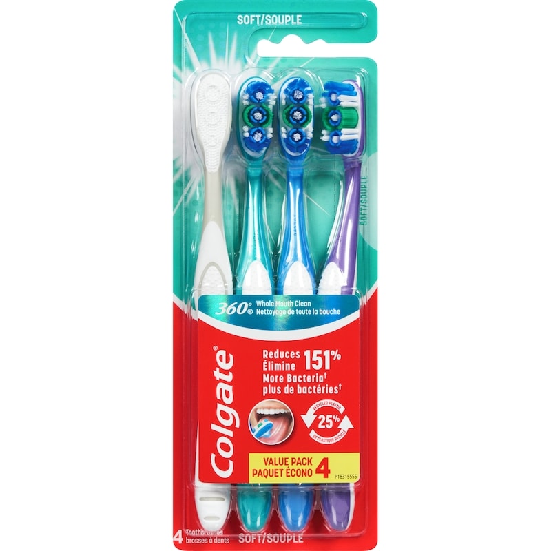 360° Whole Mouth Clean Toothbrushes Soft Value Pack