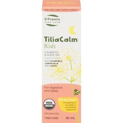 St Francis Herb Farm Tilia Calm Calmative & Sleep Aid Tincture Kids 50 ml, $43.98/100ml