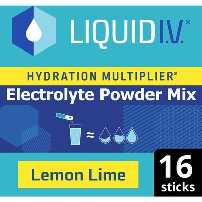 Liquid I.V Electrolyte Drink Mix Lemon Lime Hydration Multiplier 16 ea, $2.25/1ea