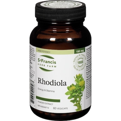 St Francis Herb Farm Rhodiola Powder Extract High Potency 150 Mg 60 ea, $0.51/1ea