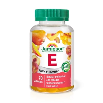 Jamieson Vitamin E Gummies With Vitamin C 70 ea, $0.26/1ea