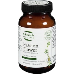 St Francis Herb Farm Passion Flower High Potency 300 Mg 60 ea, $0.50/1ea
