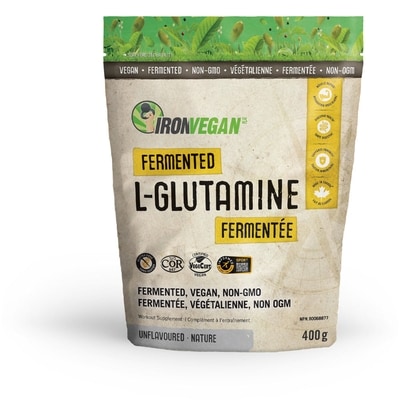 Iron Vegan Fermented L-Glutamine Powder 400 g, $7.50/100g