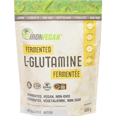 Iron Vegan Fermented L-Glutamine Workout Supplement Unflavoured 400 g, $7.25/100g