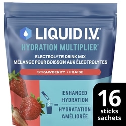 Liquid I.V Boisson électrolyte fraise aux vitamines 16 ea, 2,19 $/1ch