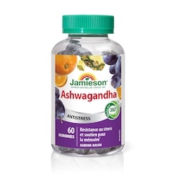 Jamieson Gummies d'ashwagandha, Agrumes et raisin 60 ea, 0,41 $/1ch