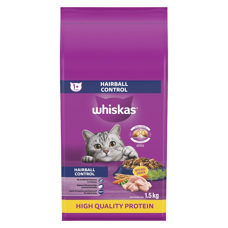 Adult Dry Cat Food Hairball Control With Real Chicken