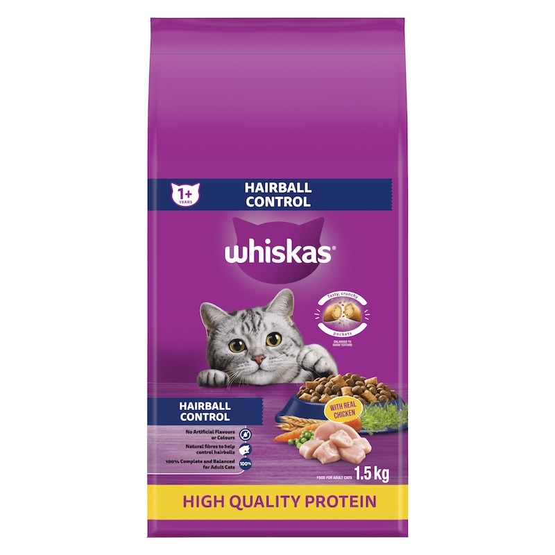Adult Dry Cat Food Hairball Control With Real Chicken