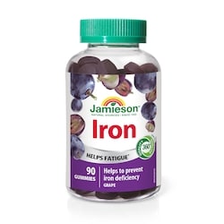 Jamieson Iron Gummies Grape Flavour 90 ea, $0.20/1ea