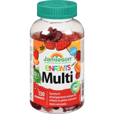 Jamieson Gummies enfants multi fruits mélangés 130 ea, 0,12 $/1ch