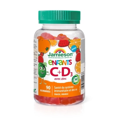 Jamieson Kids c + d + zinc gummies 90 ea, 0,23 $/1ch