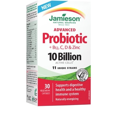 Jamieson Advanced Probiotic + Vitamin C, D, B12, And Zinc 30 ea, $0.65/1ea