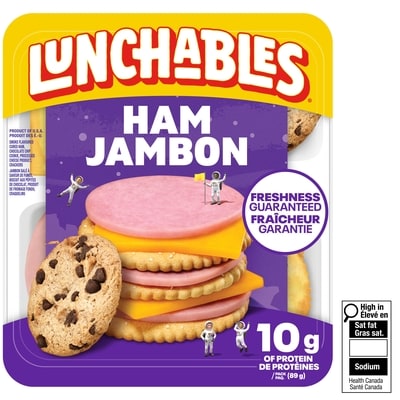 Lunchables Jambon et fromage, plateau 89 g, 5,06 $/100g