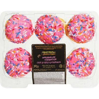 Farmer's Market Marshmallow Celebration Filled Mini Doughnuts 342 g, $1.24/100g
