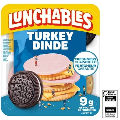 Lunchables Dinde, plateau 90 g, 5,00 $/100g