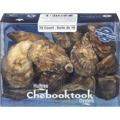 Chebooktook Huîtres cultivées fraîches en coquille 690 g, 4,82 $/100g